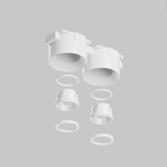 Встраиваемый светильник Intro серый круглый 3