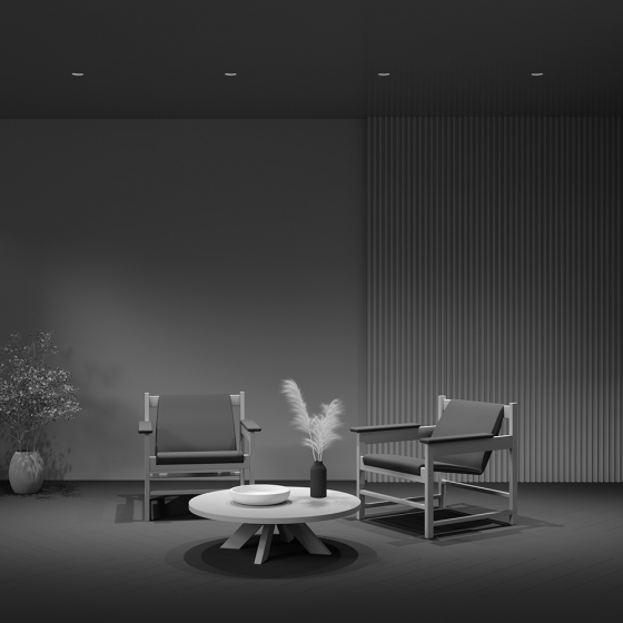 Встраиваемый светильник Intro серый круглый 9