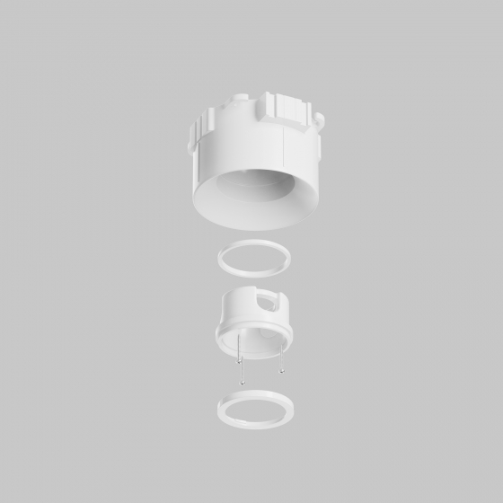 Встраиваемый светильник Intro серый круглый 4