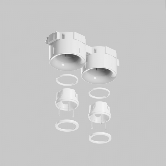 Встраиваемый светильник Intro серый круглый 5