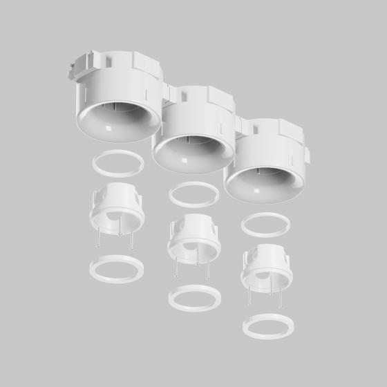 Встраиваемый светильник Intro серый круглый 4