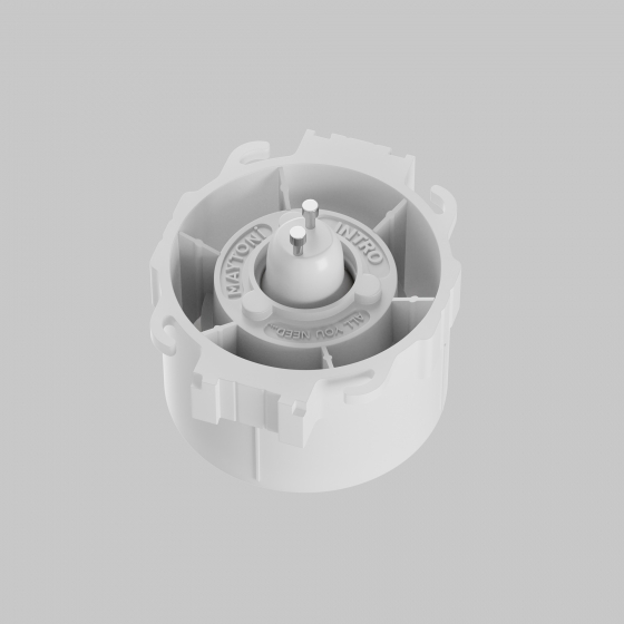 Встраиваемый светильник Intro серый круглый 9