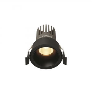 Встраиваемый светильник Dip черный круглый