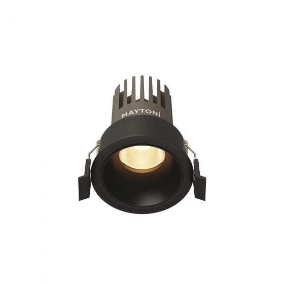 Встраиваемый светильник Dip черный круглый 1