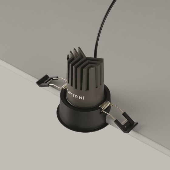 Встраиваемый светильник Dip черный круглый 2