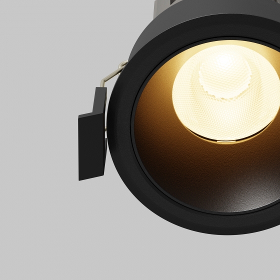 Встраиваемый светильник Dip черный круглый 5