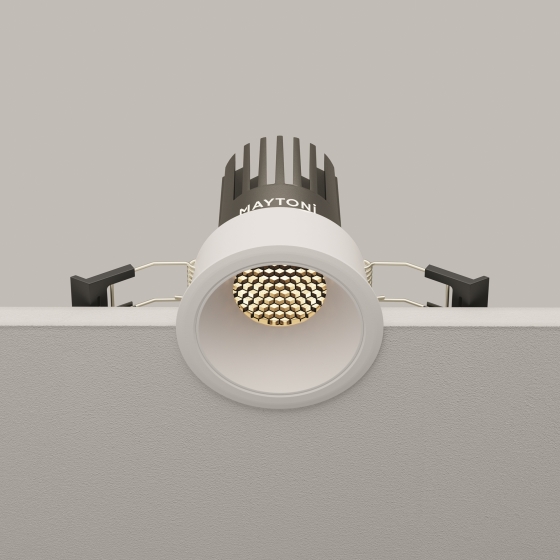 Встраиваемый светильник Dip белый круглый 4