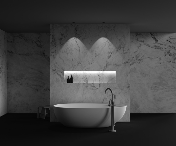 Встраиваемый светильник Dip черный круглый 6