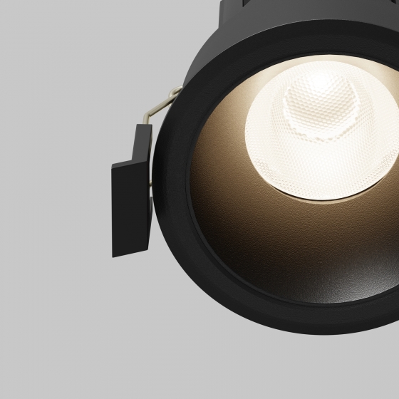 Встраиваемый светильник Dip черный круглый 8