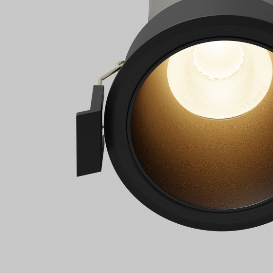 Встраиваемый светильник Dip черный круглый 5