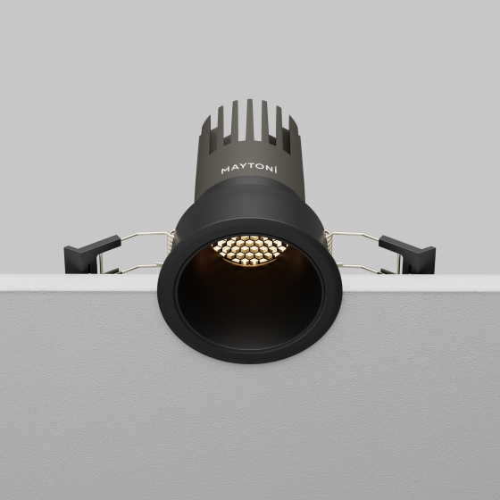 Встраиваемый светильник Dip черный круглый 4