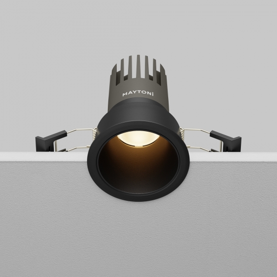 Встраиваемый светильник Dip черный круглый 2