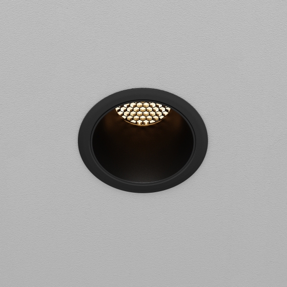 Встраиваемый светильник Dip черный круглый 8