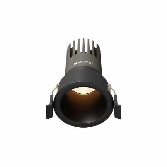 Встраиваемый светильник Dip черный круглый 1