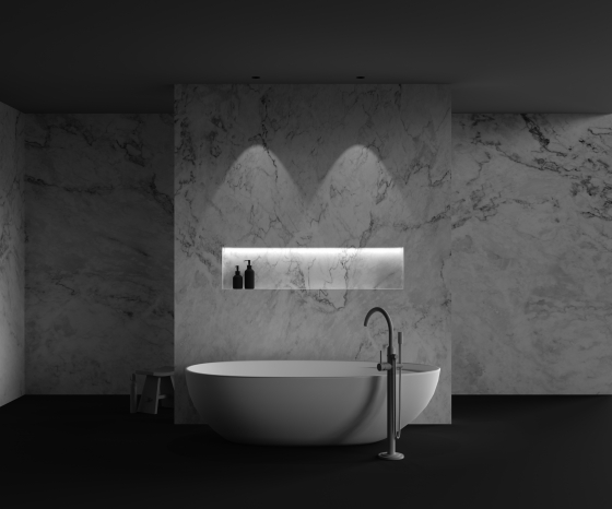 Встраиваемый светильник Dip черный круглый 5