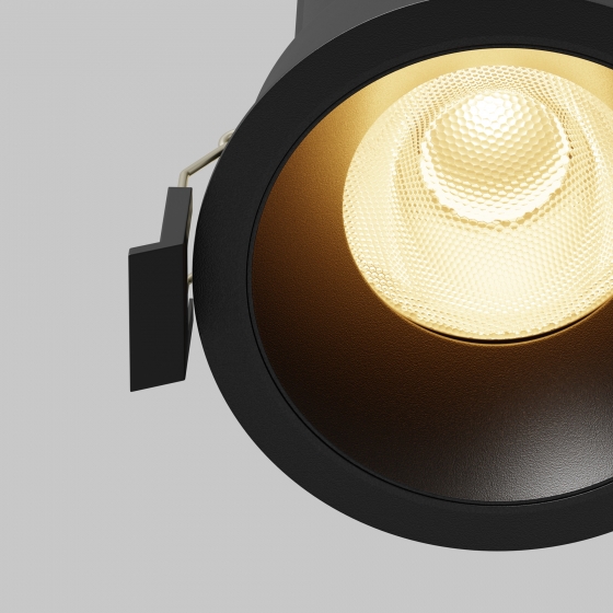 Встраиваемый светильник Dip черный круглый 5