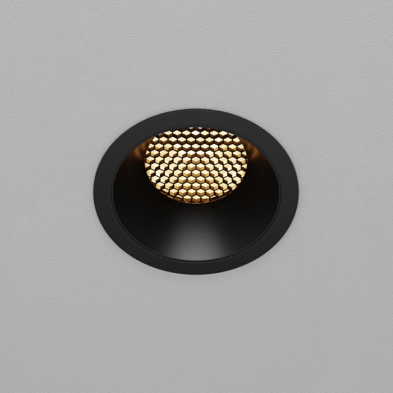 Встраиваемый светильник Dip черный круглый 9