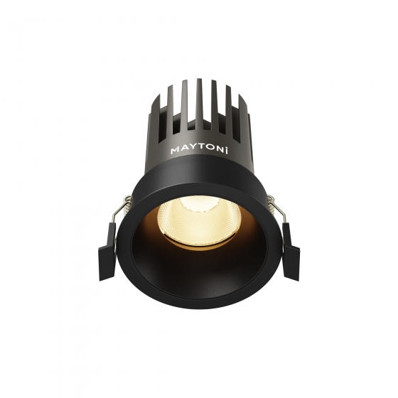 Встраиваемый светильник Dip черный круглый 1