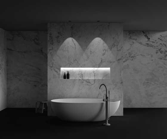 Встраиваемый светильник Dip черный круглый 8