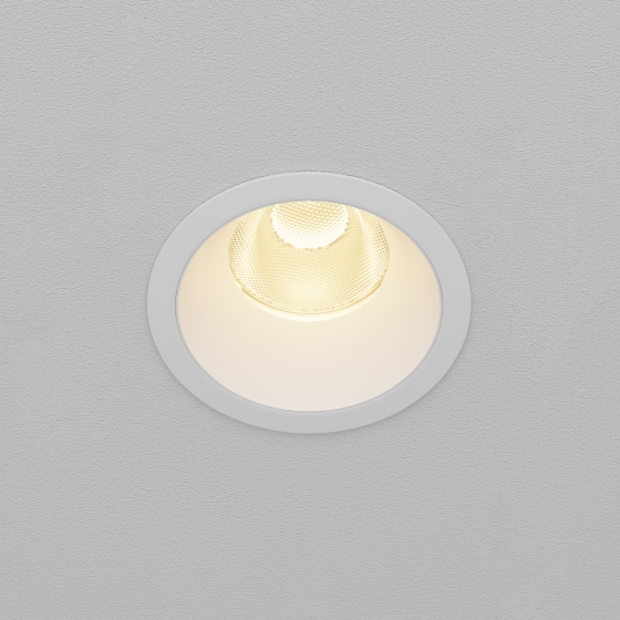Встраиваемый светильник Dip круглый белый 6
