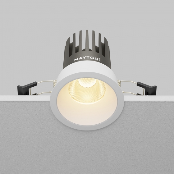 Встраиваемый светильник Dip круглый белый 2