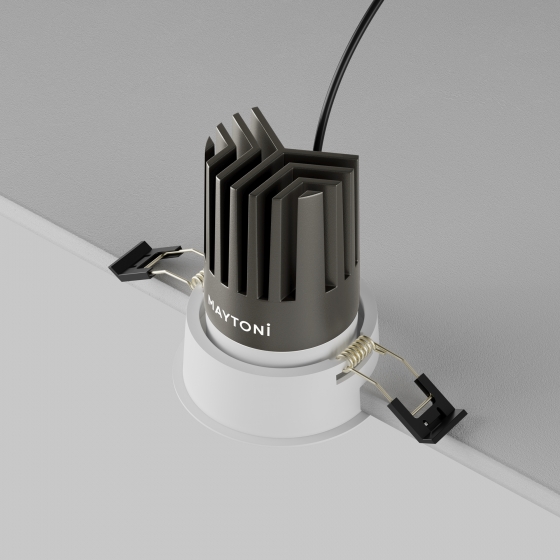 Встраиваемый светильник Dip круглый белый 3