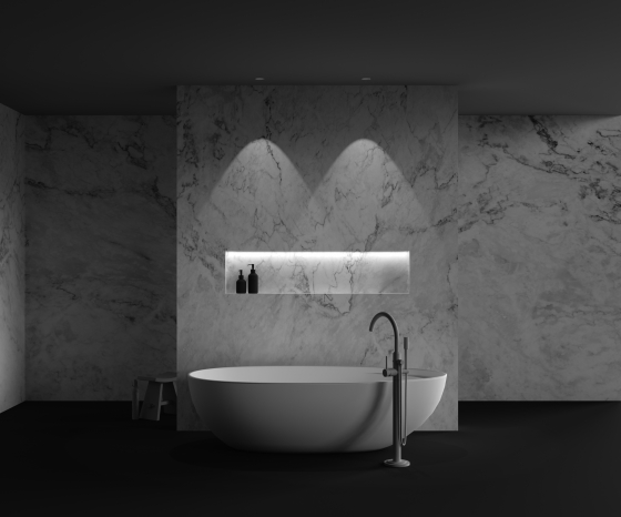 Встраиваемый светильник Dip круглый белый 8