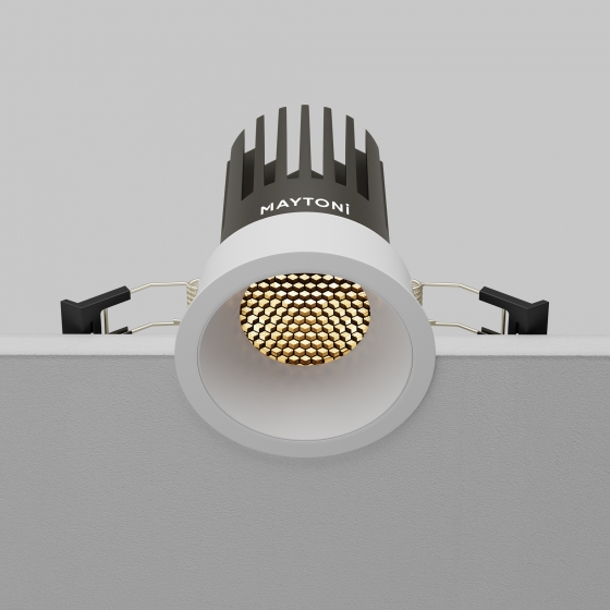 Встраиваемый светильник Dip круглый белый 4