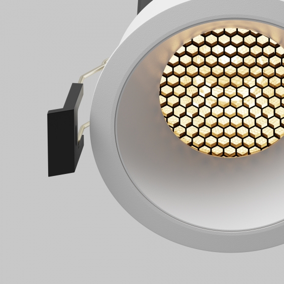 Встраиваемый светильник Dip круглый белый 10