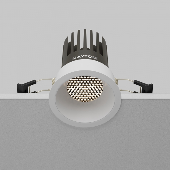 Встраиваемый светильник Dip круглый белый 4