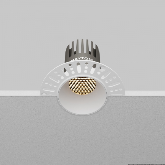 Встраиваемый светильник Dip круглый белый 5