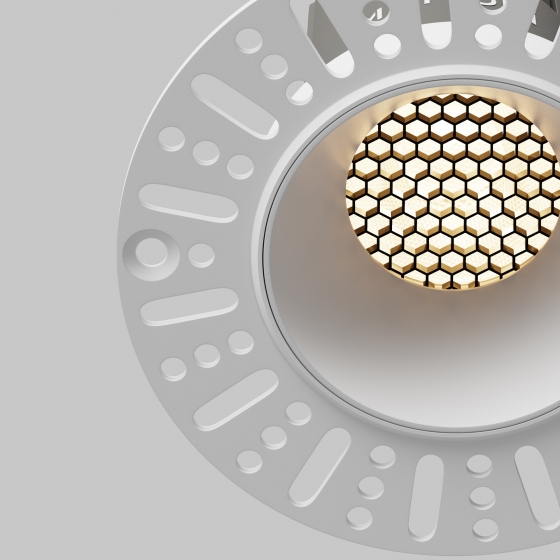 Встраиваемый светильник Dip круглый белый 11