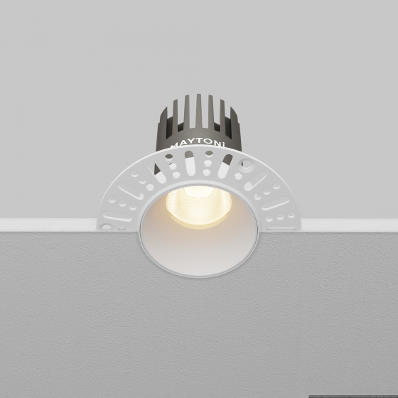 Встраиваемый светильник Dip круглый белый 2