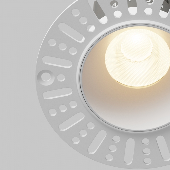 Встраиваемый светильник Dip круглый белый 6