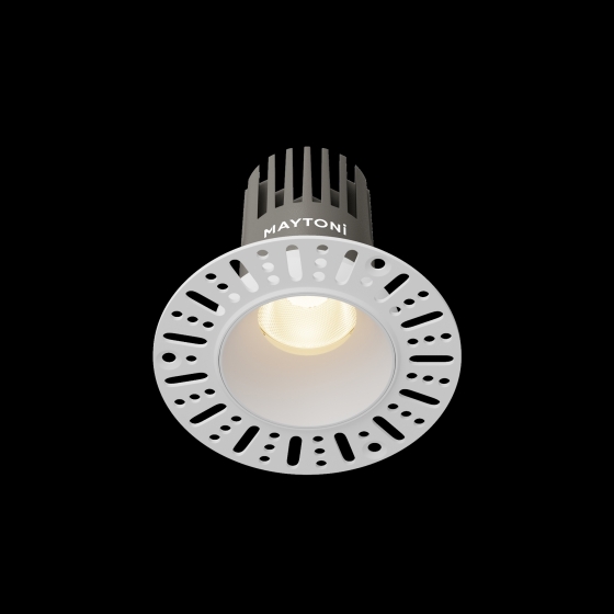 Встраиваемый светильник Dip круглый белый 4