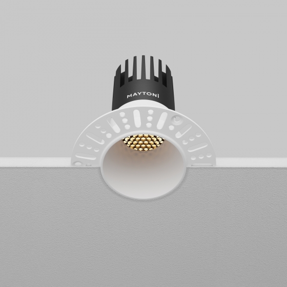 Встраиваемый светильник Dip круглый белый 8