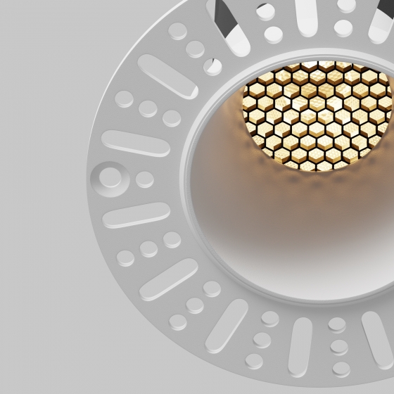 Встраиваемый светильник Dip круглый белый 10