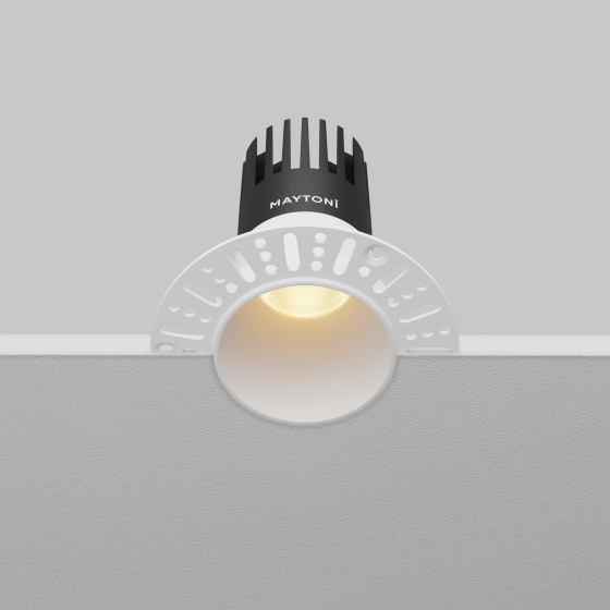 Встраиваемый светильник Dip круглый белый 4