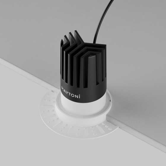 Встраиваемый светильник Dip круглый белый 6