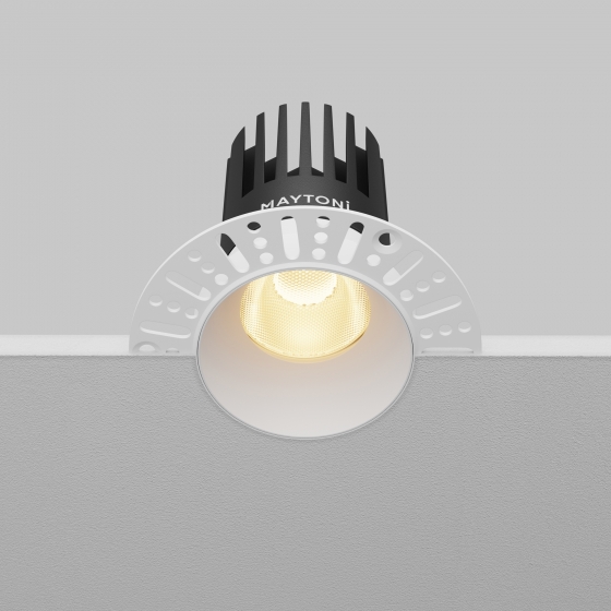 Встраиваемый светильник Dip круглый белый 4