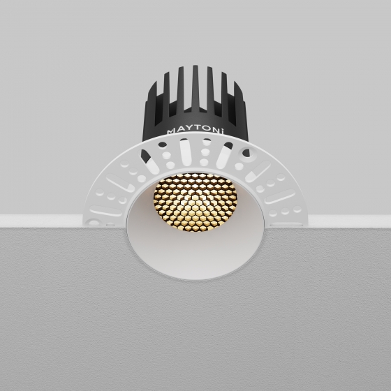 Встраиваемый светильник Dip круглый белый 8