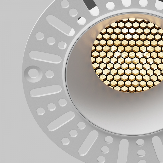 Встраиваемый светильник Dip круглый белый 10