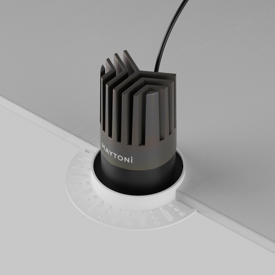 Встраиваемый светильник Dip черный круглый 2