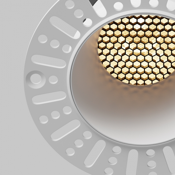 Встраиваемый светильник Dip круглый белый 9