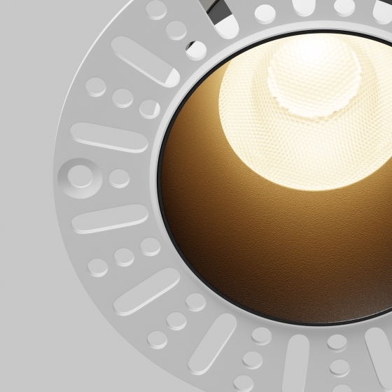 Встраиваемый светильник Dip черный круглый 2