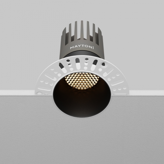 Встраиваемый светильник Dip черный круглый 8