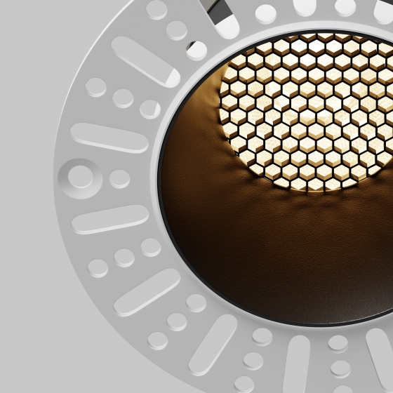 Встраиваемый светильник Dip черный круглый 10