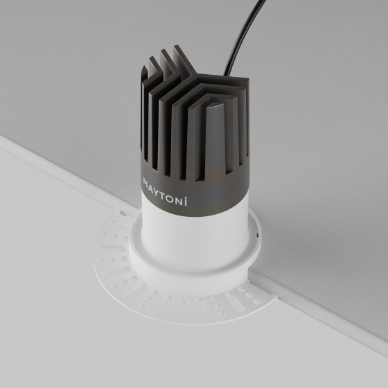 Встраиваемый светильник Dip круглый белый 6