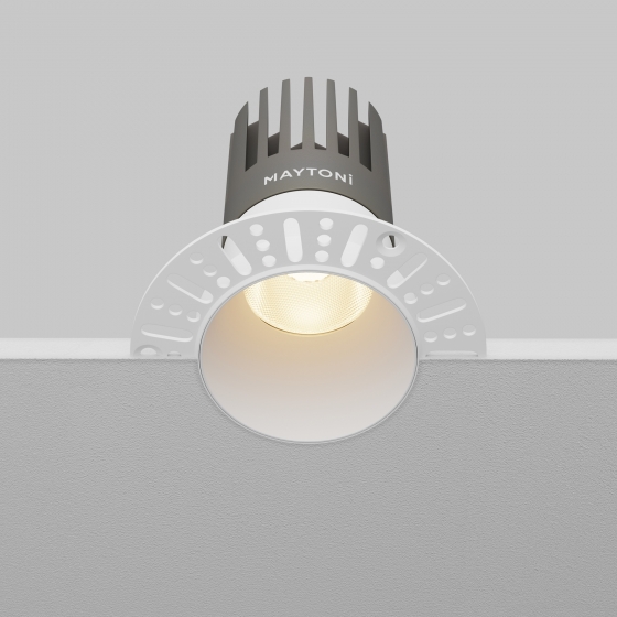 Встраиваемый светильник Dip круглый белый 4