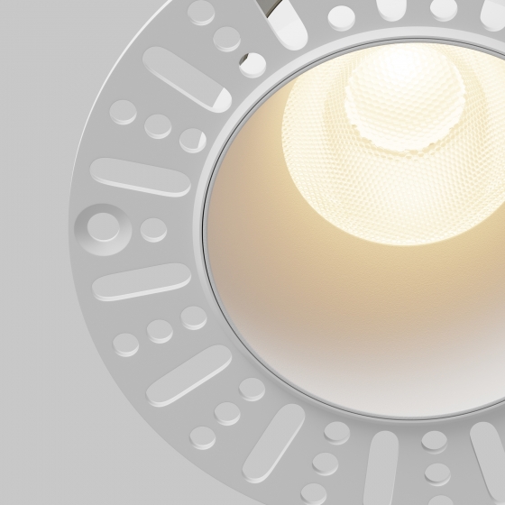 Встраиваемый светильник Dip круглый белый 2